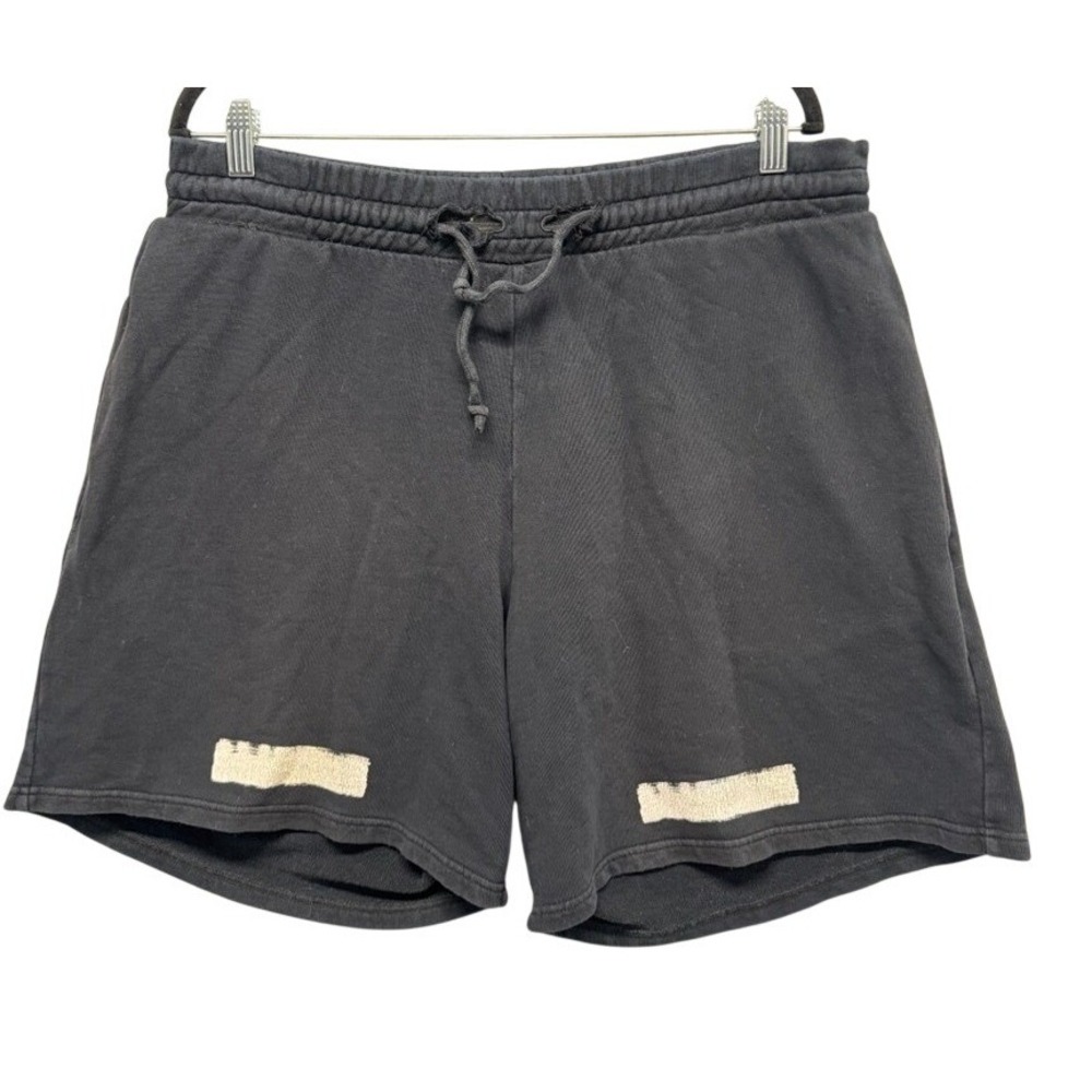 Off-White c/o Virgil Abloh Black Tape Logo Sweat Shorts Mens Size L Portugal